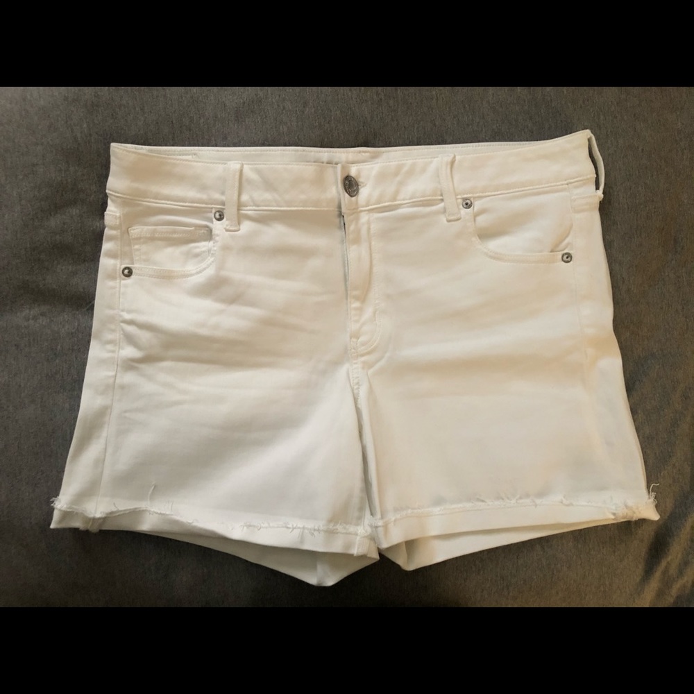 American Eagle White Denim Shorts